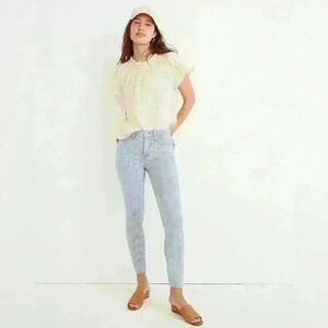 Madewell Women’s 10" High-Rise Skinny Crop Jeans in Piper Stripe Size 25